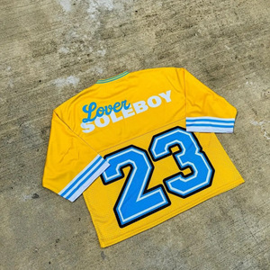 <span class=keywords><strong>T</strong></span>-<span class=keywords><strong>shirt</strong></span> de sport ample à <span class=keywords><strong>col</strong></span> en <span class=keywords><strong>V</strong></span> pour <span class=keywords><strong>homme</strong></span>, style Y2K Hip-hop, imprimé lettres, manches courtes, respirant, nouvelle collection transfrontalière Europe-Amérique 2025 - Product Image 1