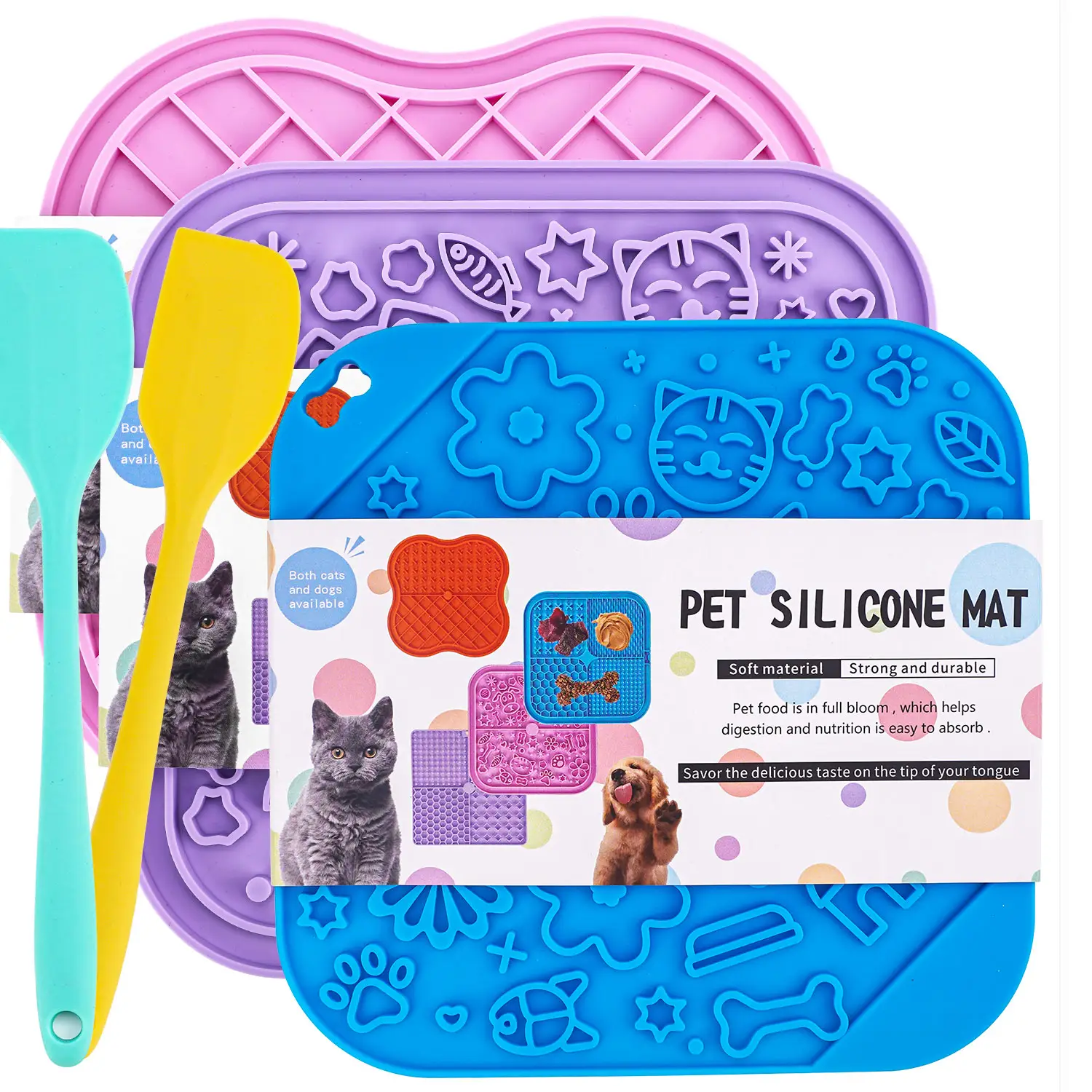 New Arrival Custom Shape Dog Non Slip Licking Mat For Shower Silicone Pet Dog Accessories Lick Mat Pad Slow Feeder Dog Lick Mat
