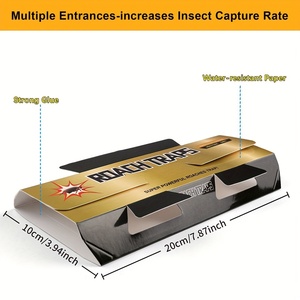 Pièges collants non toxiques pour cafards avec appât, planches de colle professionnelles pour cafards et punaises d'argent pour usage résidentiel et commercial - Product Image 3
