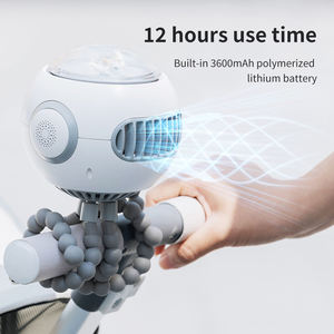 Ventilador de escritorio ajustable y flexible para bebé, mini ventilador de pulpo portátil recargable con <span class=keywords><strong>USB</strong></span> de mano, venta al por mayor, cochecito de bebé - Product Image 3