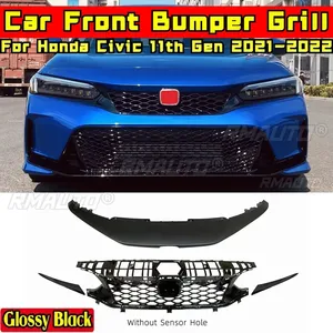 ชุดแต่งรอบคันสำหรับ Honda Civic รุ่นที่ 11 ปี 2021-2022 กระจังหน้าสีดำเงา สไตล์ TR สำหรับรถแข่ง อุปกรณ์ตกแต่งรถยนต์ - Product Image 2