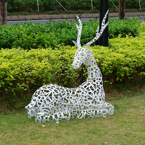 Ip64 \ IP44 Không Thấm Nước Vườn Gói Bãi Cỏ <span class=keywords><strong>LED</strong></span> Giáng Sinh Trang Trí Nội Thất 3D Tuần Lộc Hươu Ngoài Trời Motif Bóng Động Vật Đèn - Product Image 4