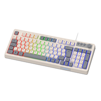 K12-Clavier de joueur filaire RGB 98 touches, design à membrane ergonomique USB, clavier numérique de bureau en plastique pour ordinateur portable, nouveau