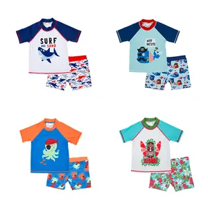 2023 Muslim Boy Swim wear Beach Boys two-Piece Set Swimwear For Children Boys Swimwear Kids Swim Trunks Baby Swim Manufacturers