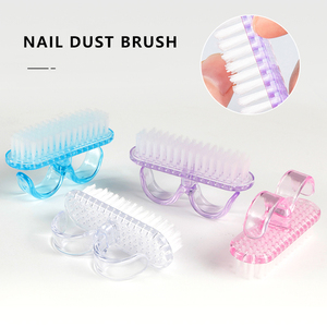 Bull Horn Plastic Fiber Nail Cleaning <b>Dust</b> <b>Brush</b> Repair Tool Salon Manicure Nail Art Powder Cleaner Private Label Care <b>Brush</b> - Product Image 4