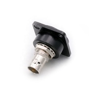 Adaptador de Conector Hembra BNC a BNC, Montaje en Panel, Chasis, Contacto de Cobre, Carcasa de Aleación de Zinc, 50/75 Ohmios, Conector de Audio y Video