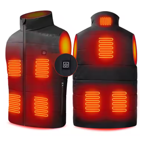Gilet chauffant unisexe à 9 zones, veste chauffante en tissu conducteur thermique USB, double contrôle, pour hommes et femmes, gilet chauffant électrique pour l'extérieur - Product Image 1