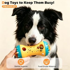 Nouveau jouet interactif pour chien en caoutchouc durable, en forme d'os, pour distribution lente de friandises, nettoyage des dents, pour mâcheurs agressifs - Product Image 4