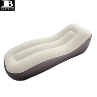 Matelas gonflable floqué à un clic avec pompe intégrée et batterie externe – Canapé portable pour pique-nique en extérieur, balcon, terrasse