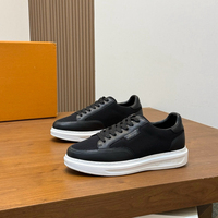 Chaussures de marche décontractées pour hommes, style designer, en maille et cuir patchwork, semelle plateforme épaisse, à lacets, pour le quotidien et les affaires