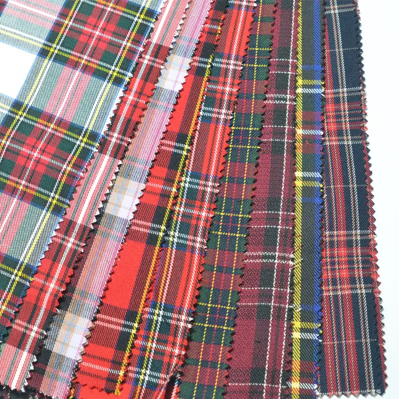 Sun plustex hochwertige Kostüme 65% Viskose 35% Rayon TR Plaid Schuluniform Stoff