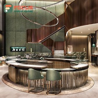 Vitrine de présentation de bijoux en bois avec éclairage LED de luxe, étagère de présentation de bijoux haut de gamme, présentoir de haute qualité