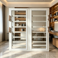 Volet vertical industriel durable en alliage d'aluminium, manuel, anti-corrosion, robuste et facile à utiliser pour chambre d'hôtel et salle de bain