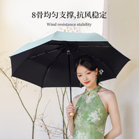 Parapluie manuel à trois volets à huit os de style chinois nouveau produit robuste et durable