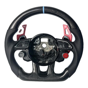 Volante Deportivo de Fibra de Carbono y Cuero Personalizado para <span class=keywords><strong>Audi</strong></span> B9, A3, A4, A5, A6, A7, A8, R8, S3, <span class=keywords><strong>S4</strong></span>, S5, A1, S1, C8, Gran Venta - Product Image 1