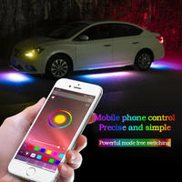Tira de Luces LED RGB para Chasis de Coche, con Activación por Voz, Iluminación Ambiental, Bluetooth, APP, Decorativa, Gran Venta