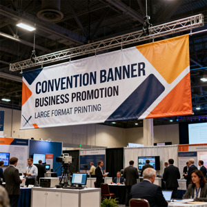 Bannière personnalisée en <span class=keywords><strong>vinyle</strong></span> grand format imprimée, résistante aux intempéries, pour salle d'exposition, congrès d'affaires, promotion - Product Image 1