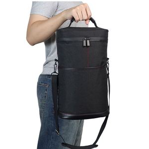 Sac isotherme rond en tissu Oxford, portable, multifonctionnel, pour le camping en plein air, le pique-nique, le stockage du vin - Product Image 1