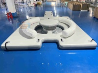 Plateforme flottante gonflable en PVC personnalisée pour jet ski, île de sports nautiques avec capacité de 100 à 500 kg, usage commercial