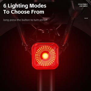 <span class=keywords><strong>WEST</strong></span> BIKING-Feu Arrière Intelligent de Vélo à Induction Vibration, Affichage Numérique - Product Image 2