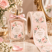 Autocollants personnalisés pour étiquettes de parfum, étanches, en vinyle doré, adhésifs, estampage à chaud, emballage de luxe pour flacons cosmétiques