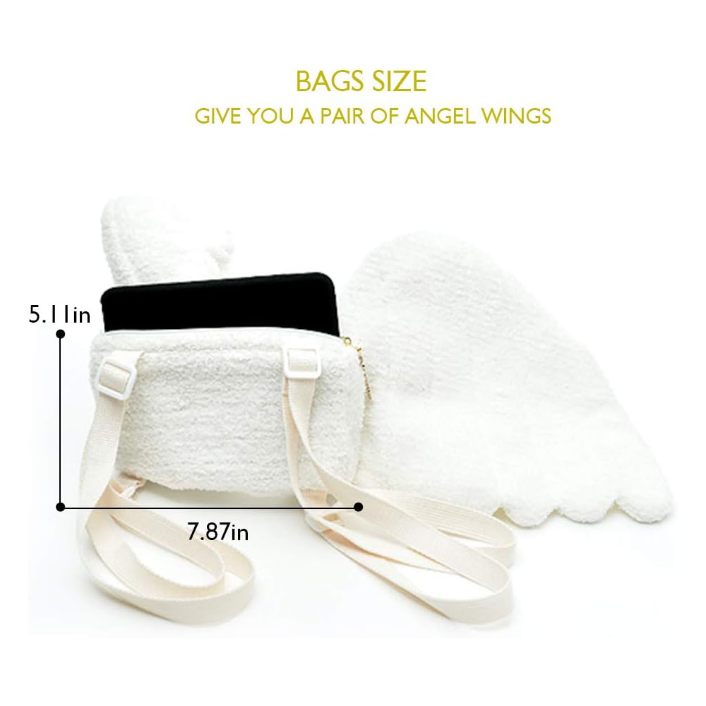 Women Cute Vivid White Plush Wings Lolita Angel Cosplay  display picture 1