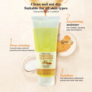 <span class=keywords><strong>Detergente</strong></span> <span class=keywords><strong>Viso</strong></span> Personalizzato con Logo, Vegano, Biologico, alla Curcuma, per Pulizia Profonda dei Pori, Controllo dell'Olio, Anti-Acne, Rassodante e Idratante, 120ml - Product Image 4