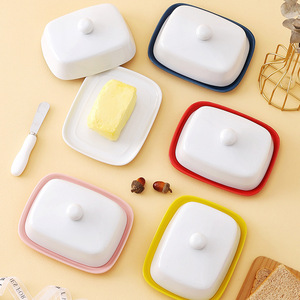 Bol à beurre en <span class=keywords><strong>plastique</strong></span> personnalisé, vaisselle <span class=keywords><strong>de</strong></span> cuisine en céramique, <span class=keywords><strong>avec</strong></span> <span class=keywords><strong>couvercle</strong></span> - Product Image 5