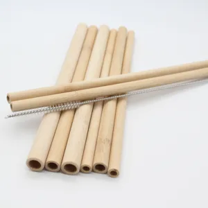 Sedotan bambu alami kualitas tinggi sedotan minum bambu ukir kustom yang dapat digunakan kembali grosir dalam jumlah besar