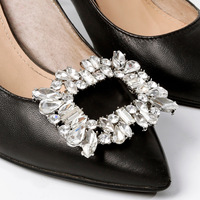 Accessoires de chaussures en métal ornés de strass et de cristaux, motifs floraux, clips de talon, boucles de mariée, pour l'approvisionnement transfrontalier