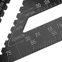 Outils carrés de menuiserie précis 12 pouces métrique Triangle règle rapporteur haute précision en alliage d'aluminium Double échelle onglet
