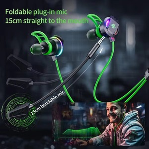 Écouteurs de jeu RGB intra-auriculaires filaires avec microphone, prise jack 3,5 mm, transducteur dynamique pour téléphones mobiles et PC - Product Image 6