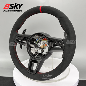 Volant en cuir de cerf amélioré pour Porsche Panamera Cayenne Macan 718 <span class=keywords><strong>911</strong></span> 918 997 991 970 986 985 Boxster Cayman - Product Image 6