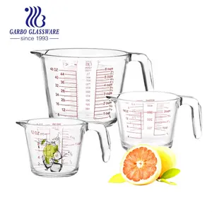 High white quality machine made milk glass jug with red measurement perfect for cake dessert making