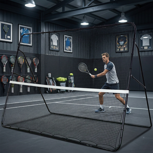 <strong>Tennis</strong> Net Rebounder <strong>Wall</strong> Portable Pickleball Net for Training Durable Steel Multi-Sport Rebound Practice <strong>Wall</strong> for Backyard - Product Image 1