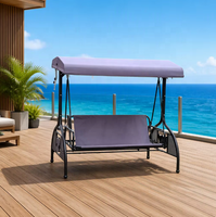 Fauteuil balançoire 3 places en métal, moderne, confortable, imperméable, pour extérieur, vente en gros, sur mesure