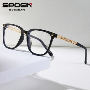 แว่นตาสปอน สแควร์ ฟูลริมเลนส์ใสสีดำกรอบแว่นตาผู้หญิงขนาดกลาง - Product Image 1