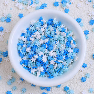 Nouvel emballage 10g, pâte à modeler souple, impression étoiles de Noël, flocon de neige, colle crème, bricolage, bijoux, décoration de gâteau, sucre, grain, décoration d'art des ongles - Product Image 6