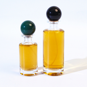 Flacon de parfum cylindrique de luxe en verre à base lourde, réutilisable, Dubaï, 30ml 50ml, flacon pulvérisateur de parfum vide avec bouchon à bille - Product Image 4