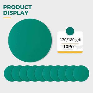 Disco de Lijado de Gancho y Bucle Verde de 9 Pulgadas, Sin Orificios, Papel de Lija Cerámico, Paquete de 10, Envío Gratuito en EE. UU., Envío Local en EE. UU. en 24 Horas - Product Image 3