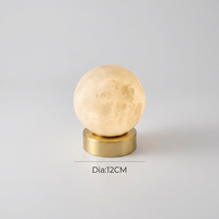 Applique murale LED semi-encastrée en laiton massif avec globe en marbre naturel, éclairage d'ambiance pour chambre, couloir, entrée
