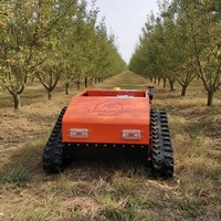 Mesin Pemotong Rumput Listrik Tanpa Kabel Multifungsi Beroda Rantai Bensin dengan Remote Control 550mm 800mm 1000mm