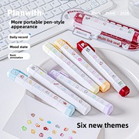 Planwith Mark – Ensemble de tampons multi-usages en plastique, tampons mignons style Instagram pour la planification et le journalisation, idéaux pour l'embellissement de carnets et le fan-art
