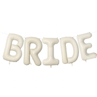 Ballon BRIDE de 40 pouces pour enterrement de vie de jeune fille, douche nuptiale, blanc crème, bannière en feuille de Mylar avec lettres, bannière de ballons nuptiaux