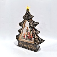Hochwertige Melodie Schneeball Weihnachts baum LED Lichter Chor Glitter Wasser führte maßge schneiderte Schneekugel mit Shinn ing Star on Top