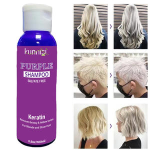 Shampoo violet <span class=keywords><strong>pour</strong></span> <span class=keywords><strong>cheveux</strong></span> blonds, tonifiant qui élimine <span class=keywords><strong>les</strong></span> reflets jaunes <span class=keywords><strong>pour</strong></span> <span class=keywords><strong>les</strong></span> <span class=keywords><strong>cheveux</strong></span> décolorés, platine, gris, argent et blond - Product Image 3