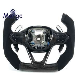 Volant personnalisé pour I8 I3 LED en fibre de carbone avec garniture en aluminium et matériau en cuir - Product Image 1