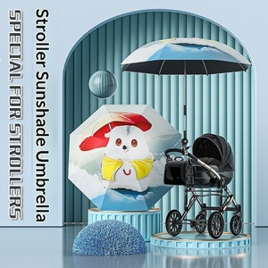 Grazioso Ombrello in Vinile per Passeggino, Parasole Protettivo UV e Antipioggia per Bambini, Ideale per Genitori che Accompagnano i Piccoli - Product Image 5
