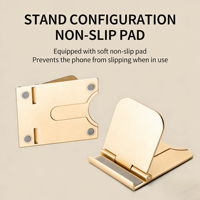 Support de téléphone de bureau créatif et mignon en plastique pliable, figurine