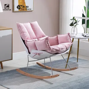 Fabric living room furniture chair glider rocking upholstered recliner chairs